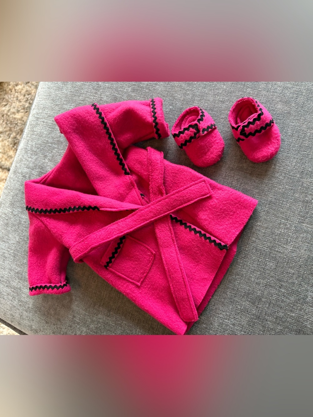 Vintage 1996 Pleasant Company American Girl of Today Fleece Robe & Slippers set!